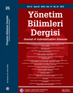 Yıl:2015 Cilt:13 Sayı:1